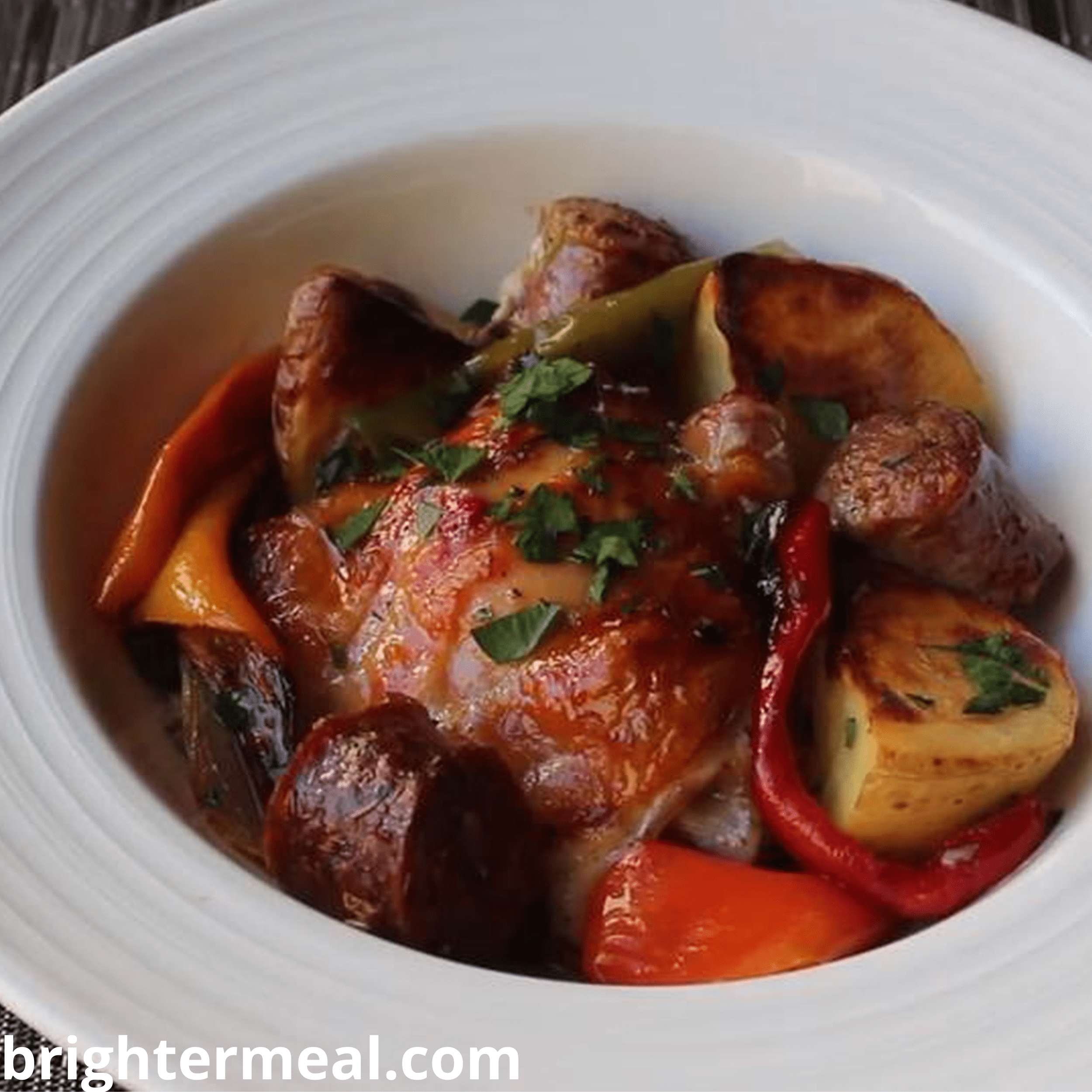 Chicken, Sausage, Peppers, and Potatoes
