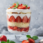 Immerse yourself in a visual feast as we unveil the tantalizing allure of our Strawberry Pancake Trifle. Each image tells a story of flavors and textures, from the airy elegance of golden pancakes to the vibrant burst of red from handpicked strawberries.