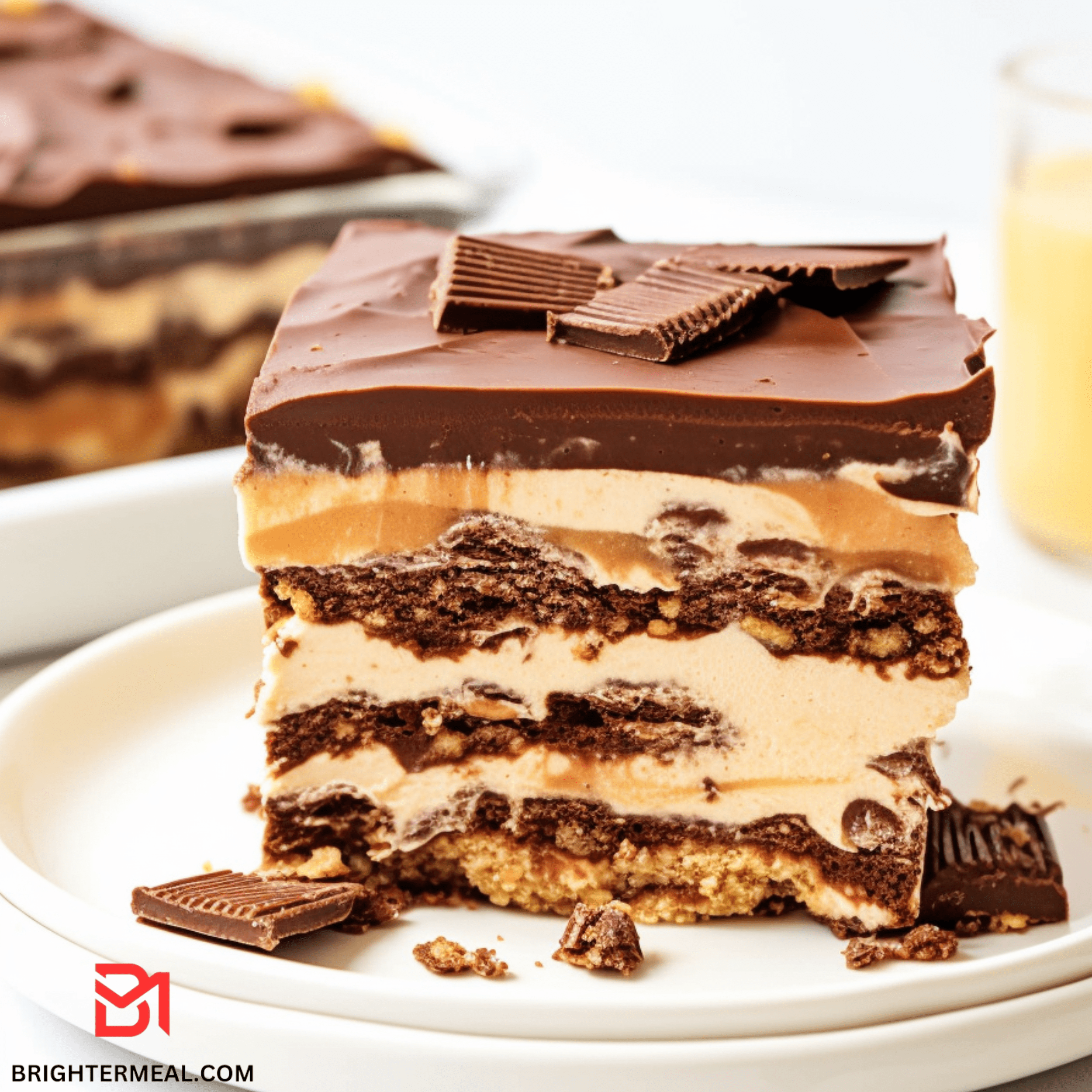 No Bake Peanut Butter Eclair Cake