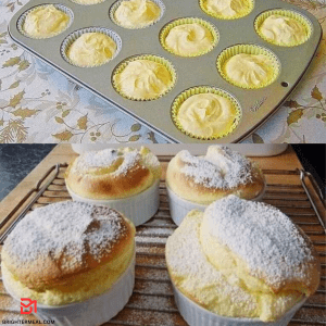 Quark Muffins With Vanilla Pudding