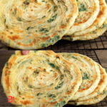 spinach and green onion flatbread