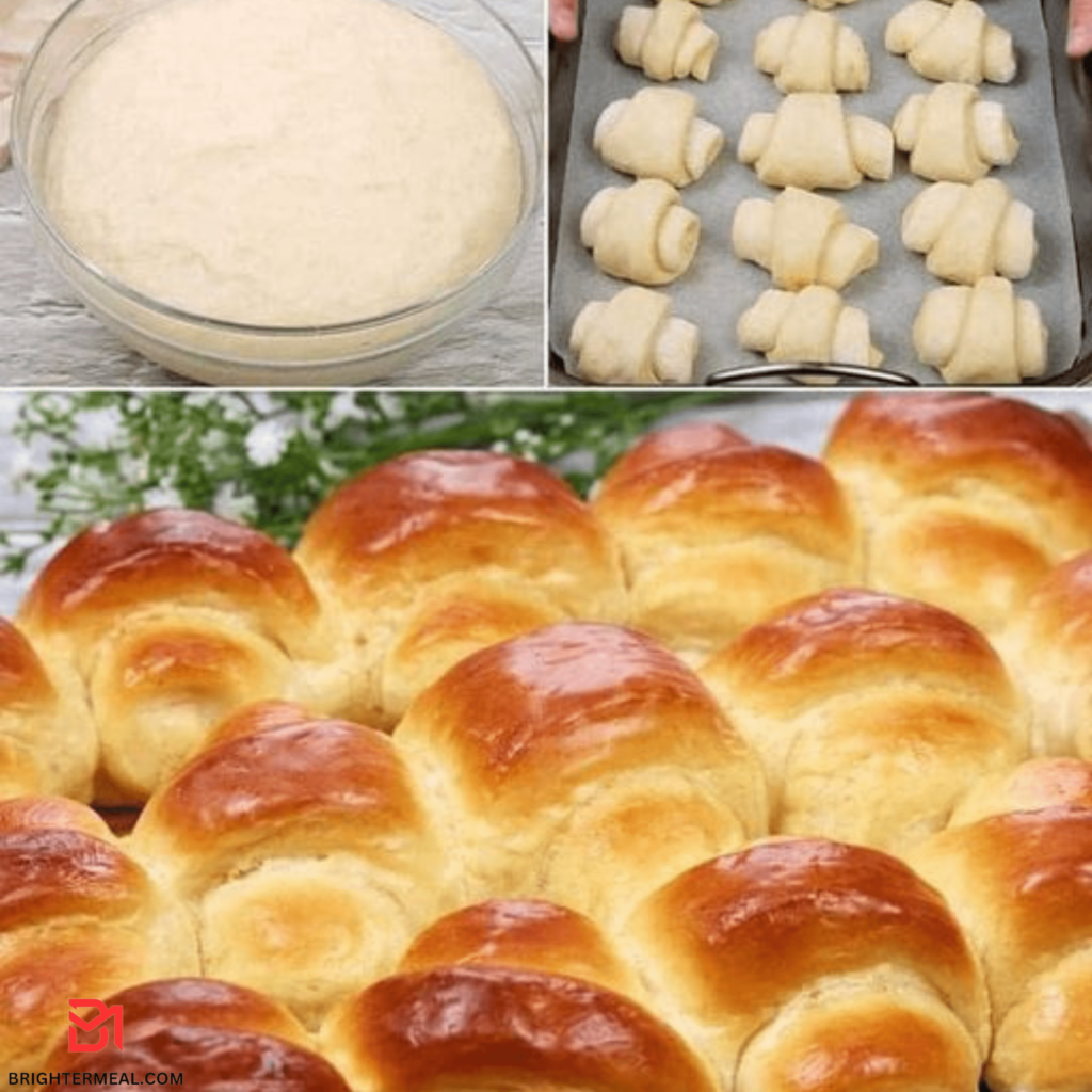 Freshly baked golden croissants with a soft, buttery texture, ready to be enjoyed with your favorite hot beverage.