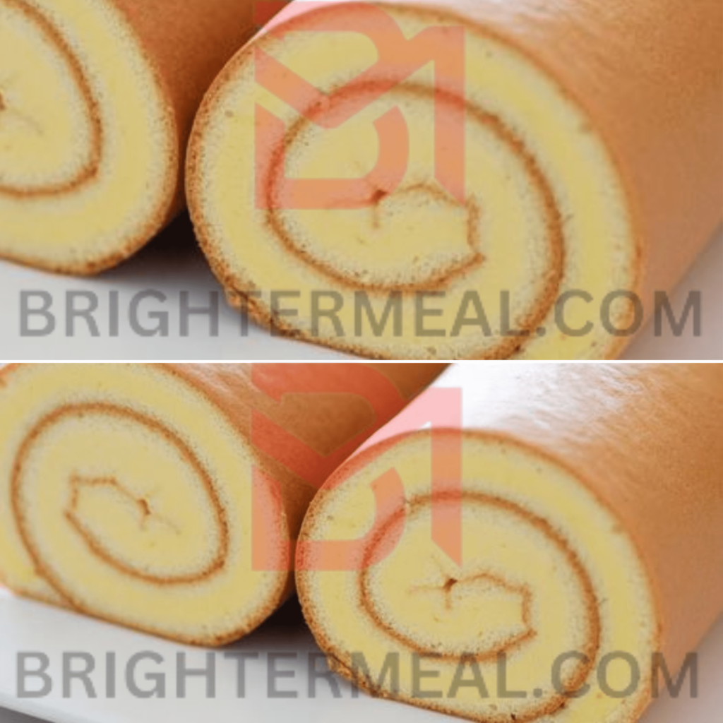 A freshly baked basic roll cake