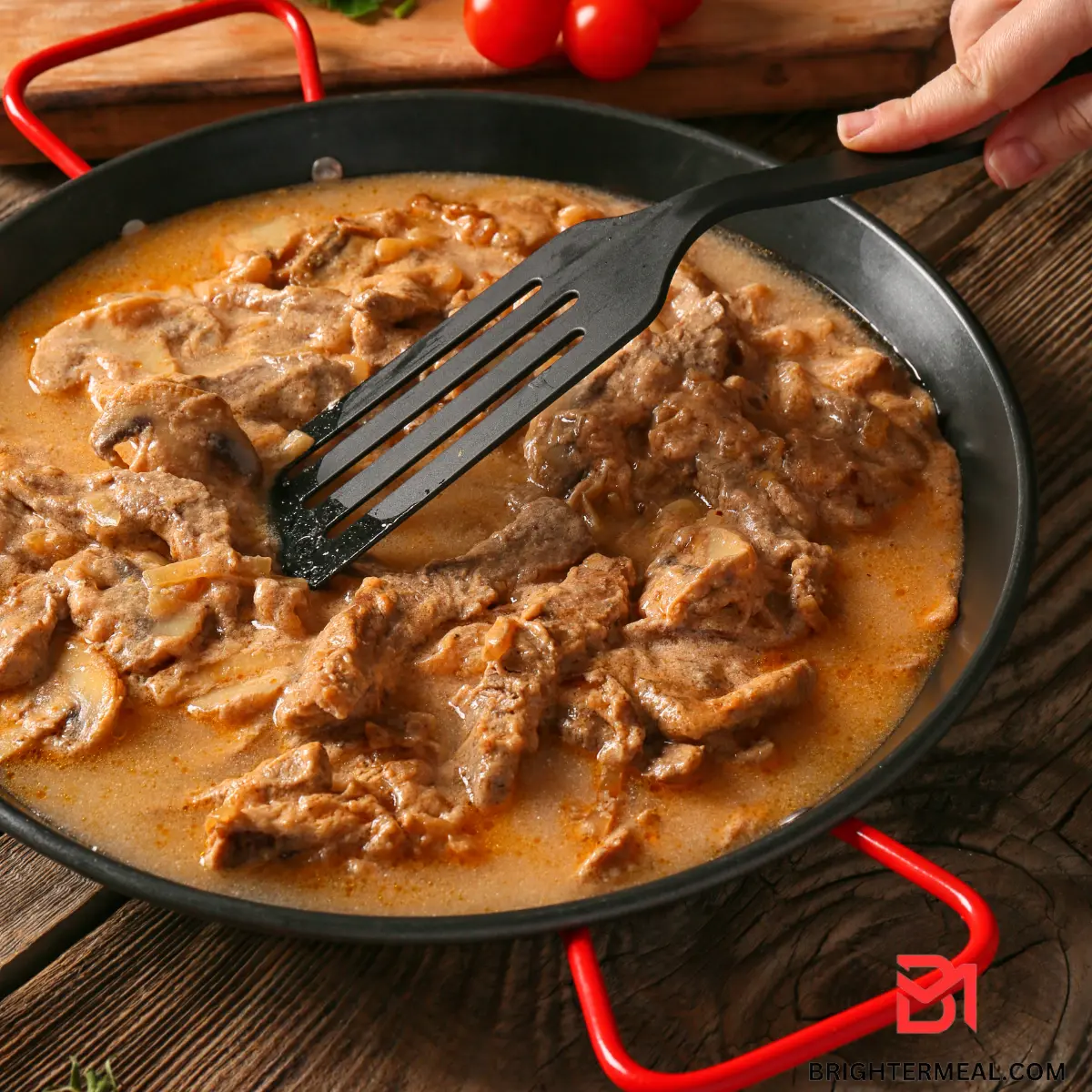 Traditional beef and mushroom recipe