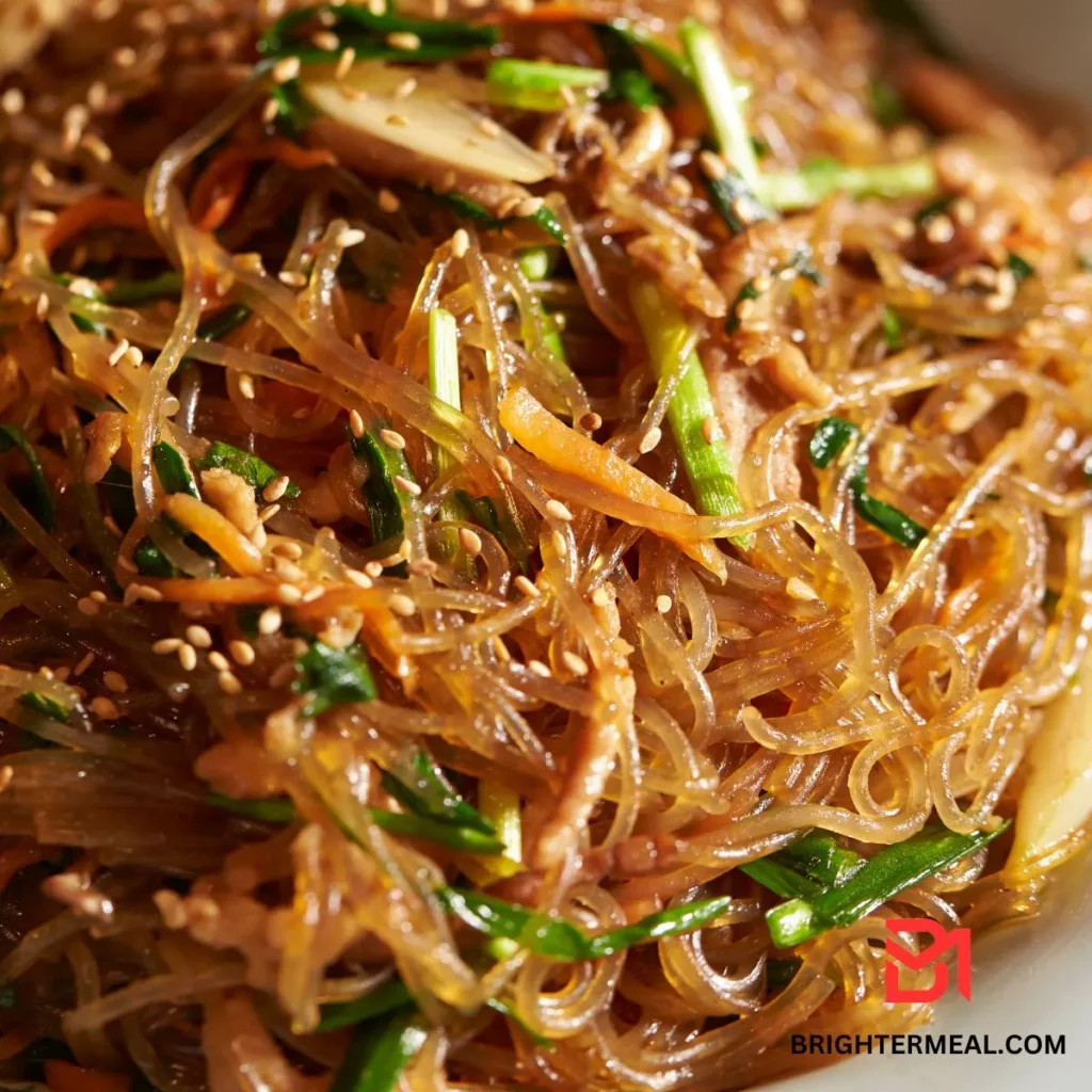 Easy Japchae Korean Stir-Fried Glass Noodles