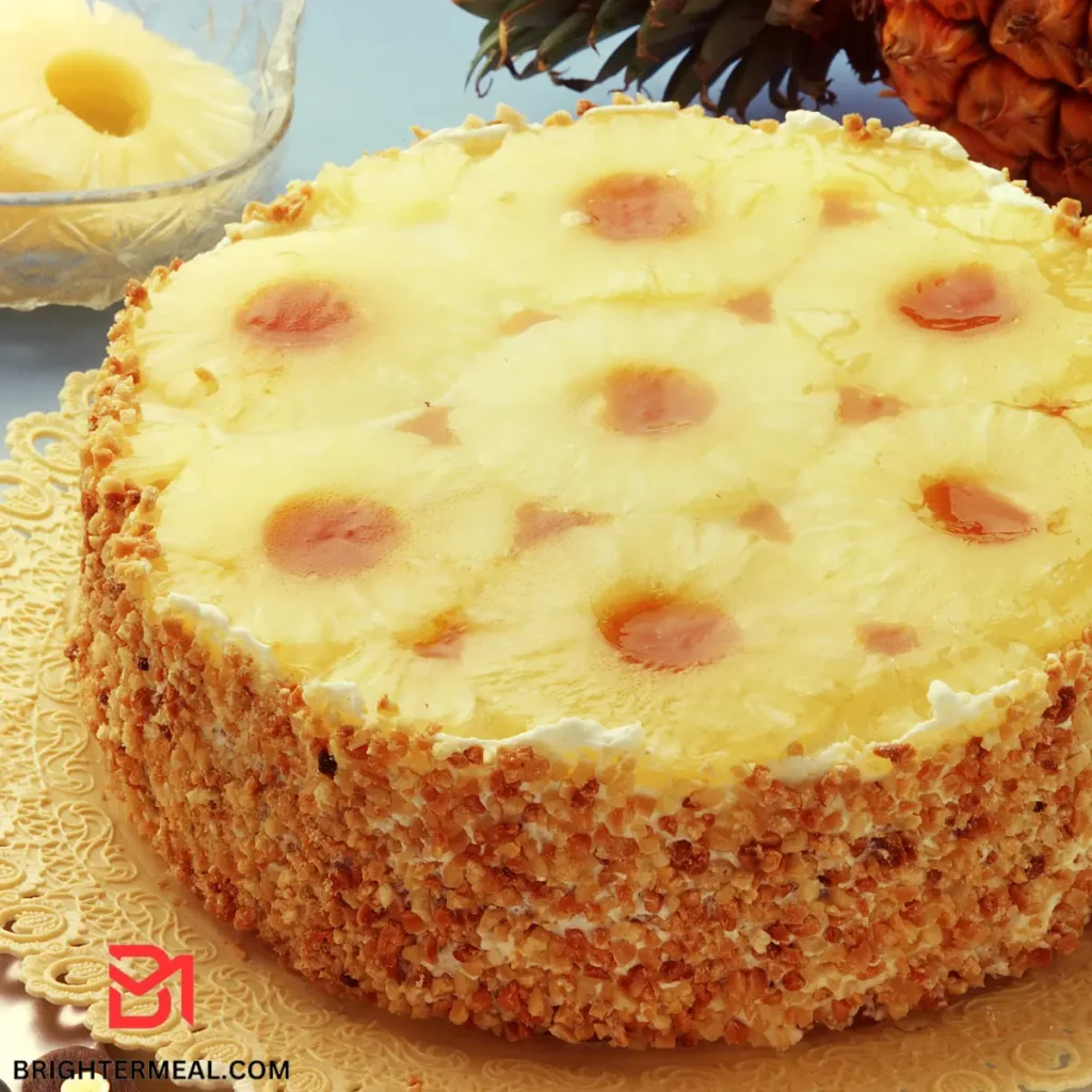 Pineapple bundt cake with glaze