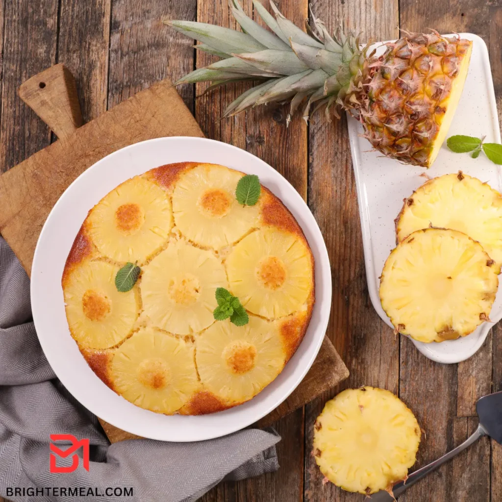 Moist pineapple cake with glaze