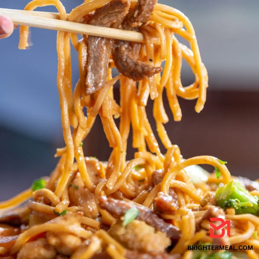 Yakisoba Noodles in a pan