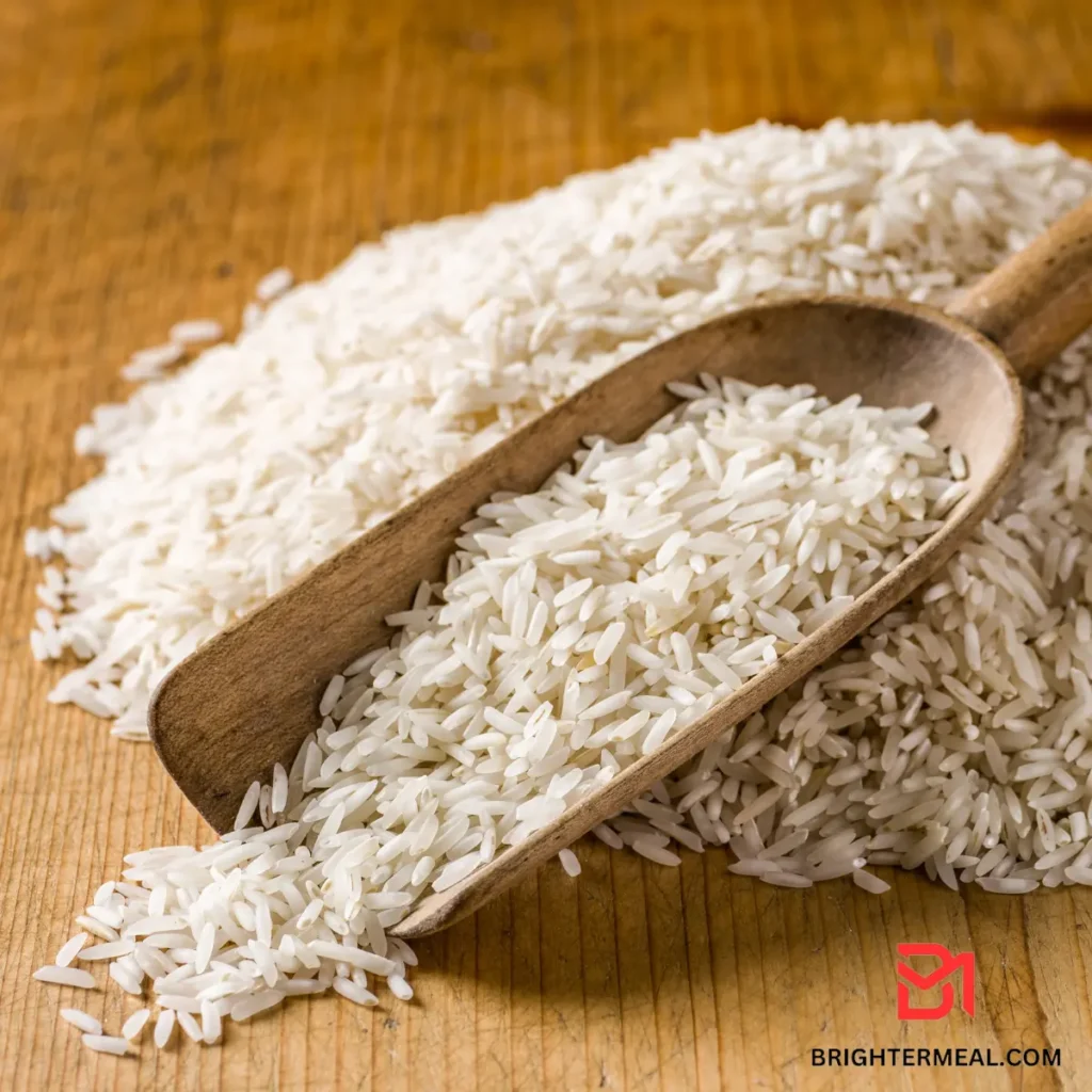 Rice being cooked on the stove