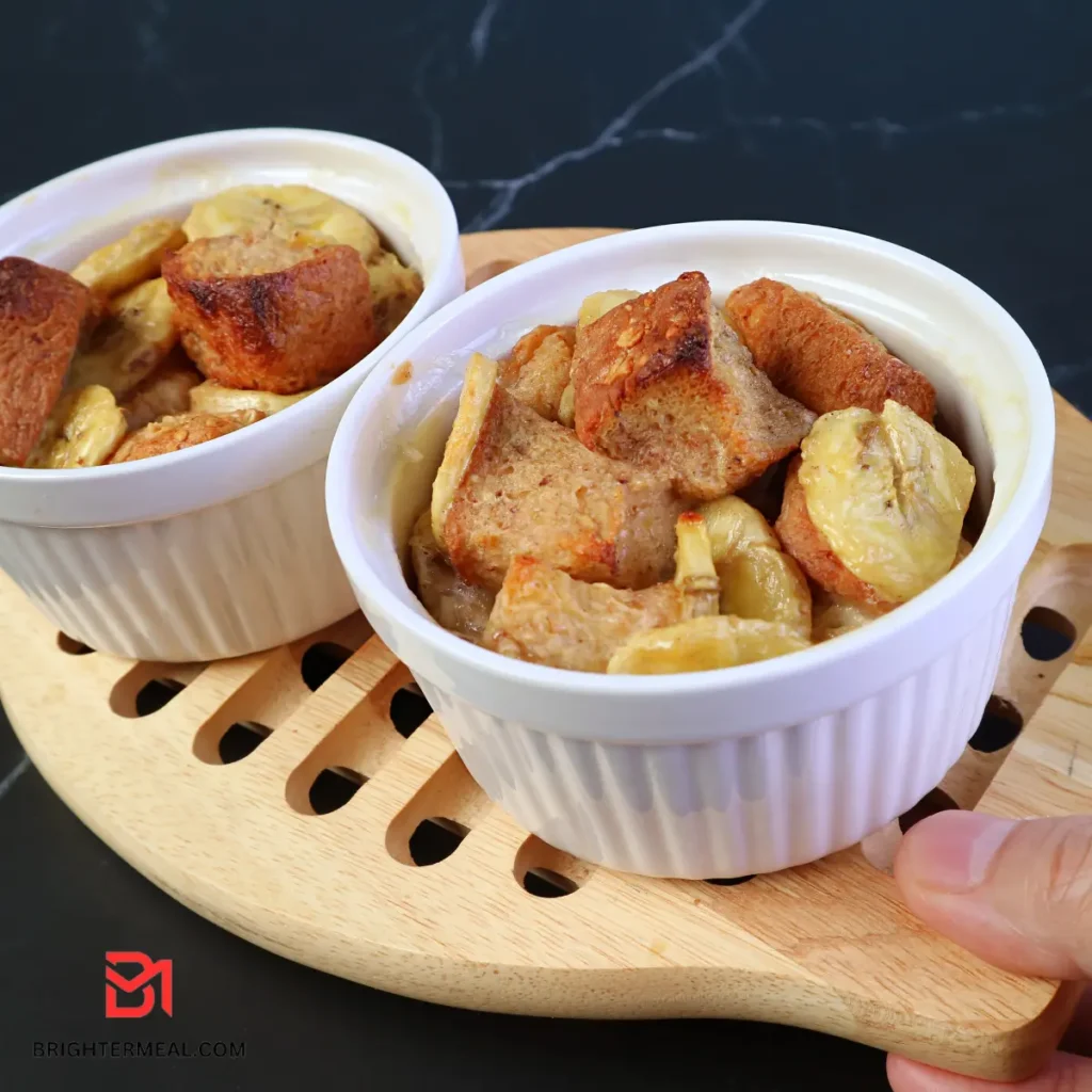 Delicious Banana Bread Pudding Fresh Out of the Oven