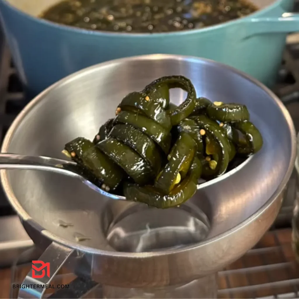 Colorful candied jalapeños, ideal for topping nachos and burgers.