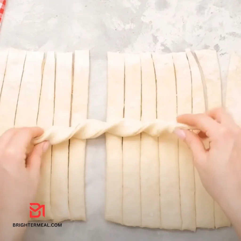 Delicious homemade bread twists with melted butter