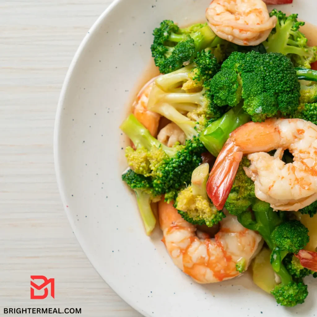 Healthy shrimp and broccoli stir fry cooked in the Instant Pot