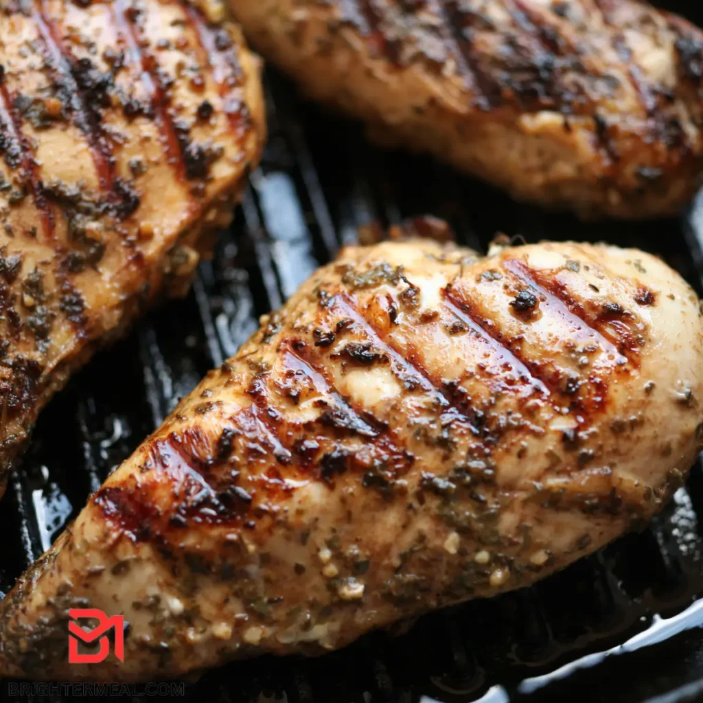 Juicy and tender air fryer chicken breast cut into slices