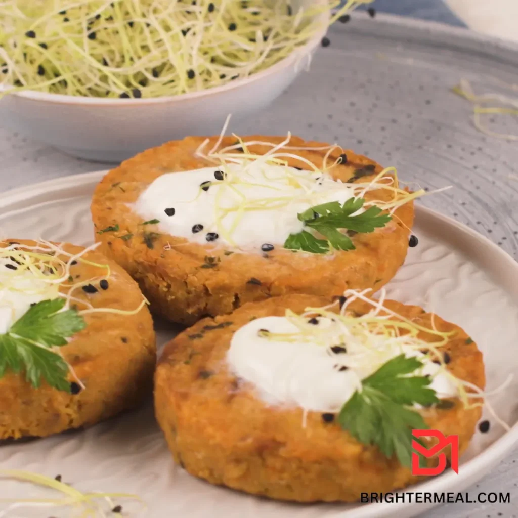 Healthy Chickpea Patties with Sweet Potato Mash