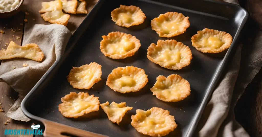 Baking cheese crisps in the oven