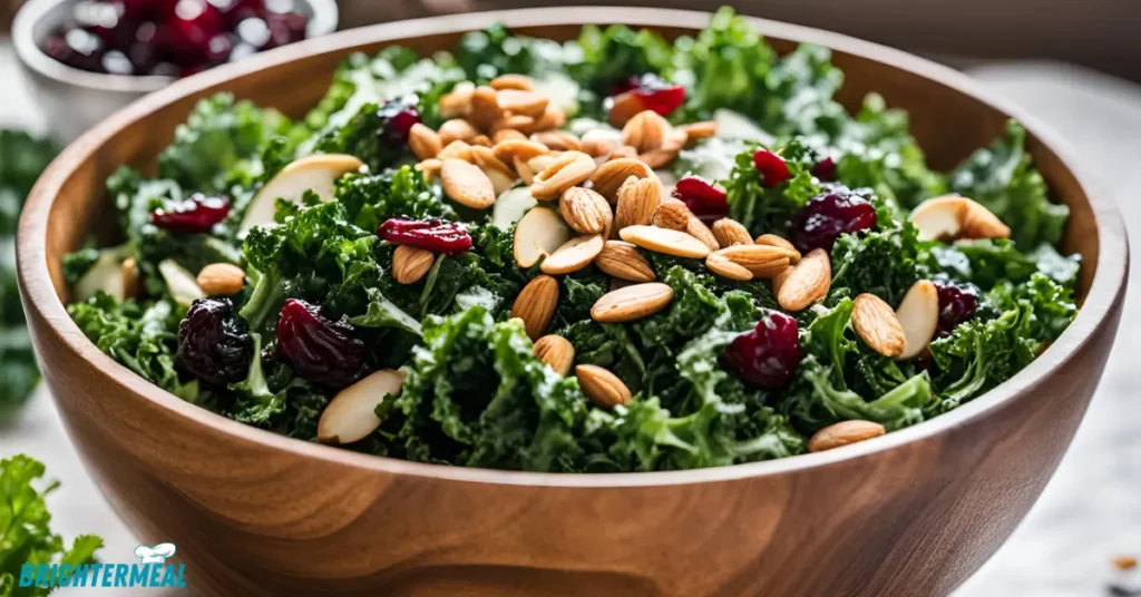 Roasted nuts scattered on top of the salad.