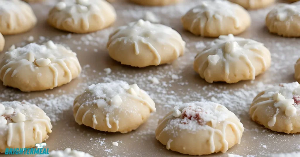 Ingredients laid out for Italian Wedding Cookies.