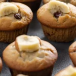 Mini banana muffins in a baking tray