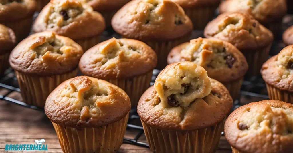 A plate of mini banana muffins served with coffee