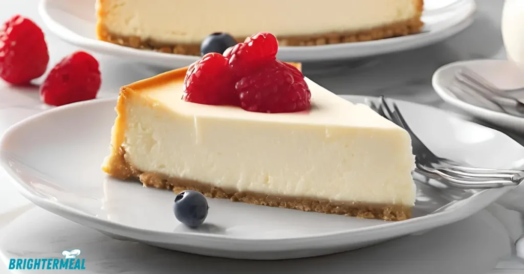 Baked Philadelphia Cream Cheese Cheesecake Cooling in a Springform Pan