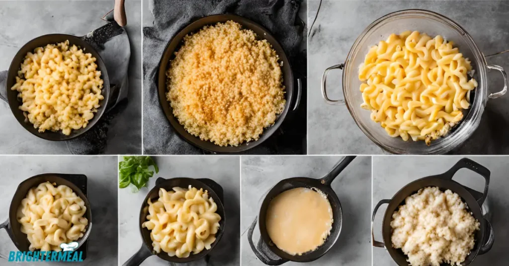 A selection of cheeses for a creamy sauce.