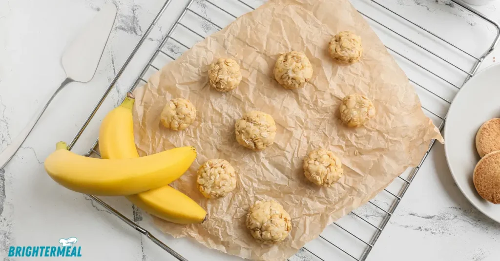 Mixed dough with banana, egg, and vanilla extract
