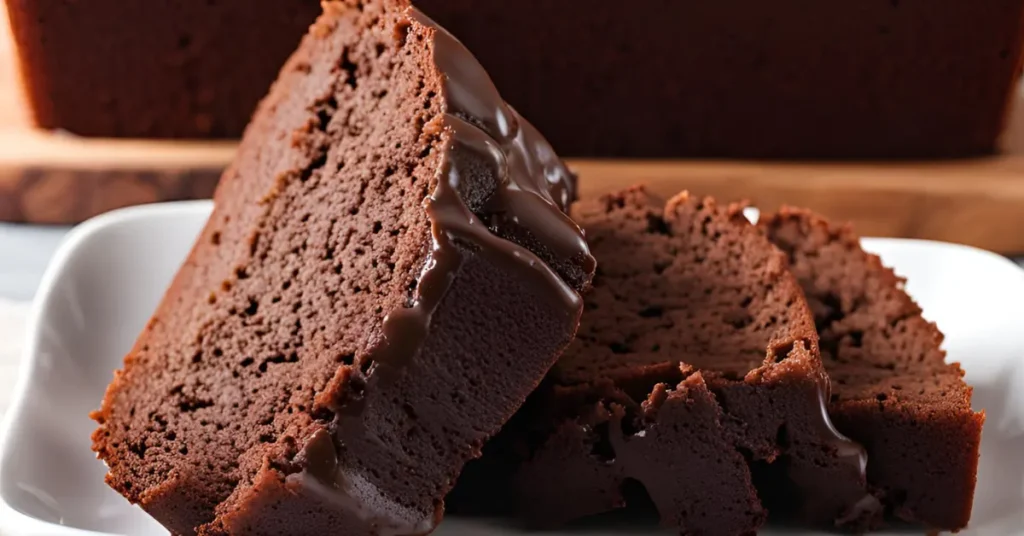Mixing the batter with flour and cocoa for the chocolate pound cake.