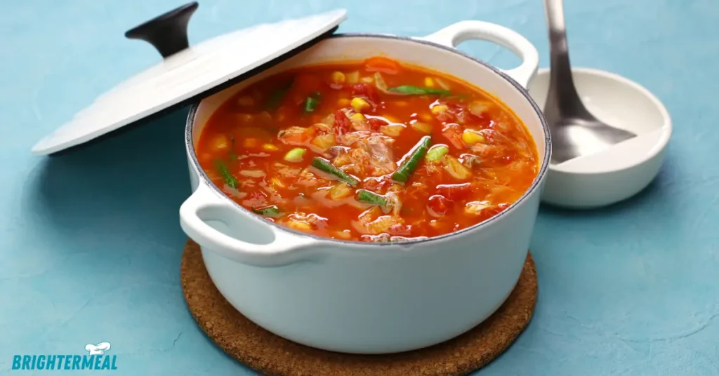 Chopped vegetables for Maryland crab soup