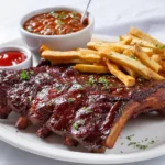 Grilled recipe with a side of coleslaw.