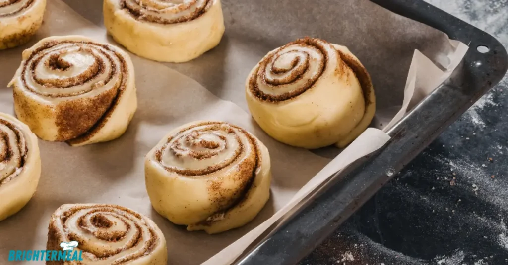 Stack of banana bread cinnamon rolls on a plate