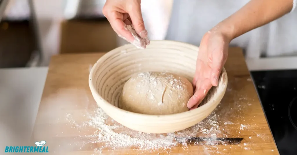 Close-up of sourdough starter for sandwich bread