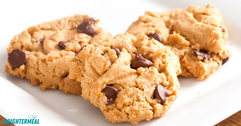 Cookies served with a glass of milk.