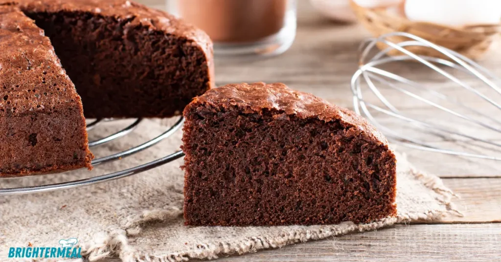 Step-by-step process of mixing wet and dry ingredients for eggless chocolate cake batter.