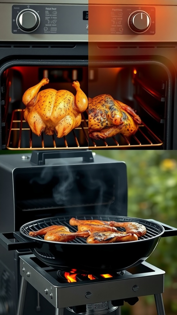 Comparison of baking and grilling chicken for sweet chili chicken recipe