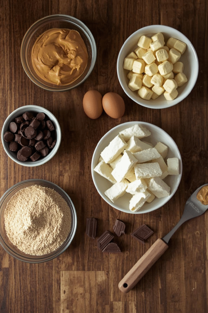 Peanut Butter Cup Chocolate Roll Cake ingredients