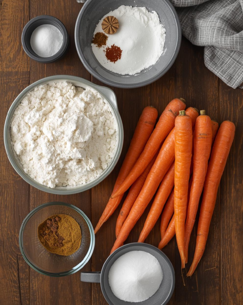 Carrot Loaf Cake ingredients