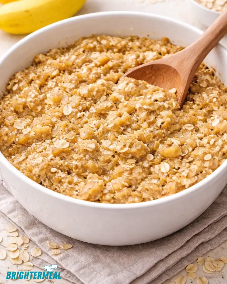 banana oat cookie dough made with mashed bananas and oats