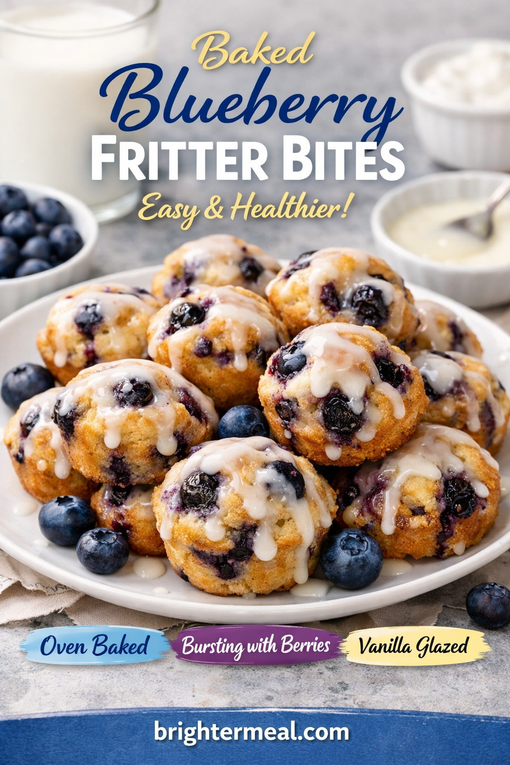 Baked Blueberry Fritter Bites