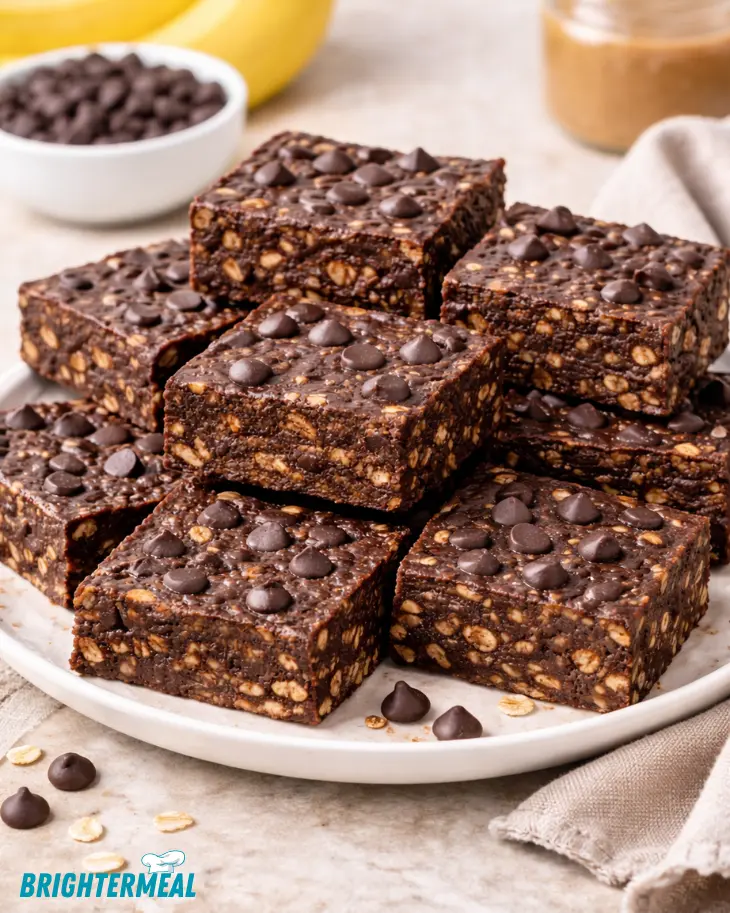 No-Bake Chocolate Banana Squares (Easy, Healthy, No Oven Snack)